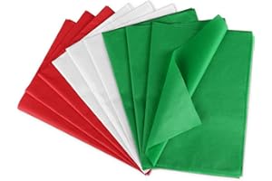 KESOTE Christmas Tissue Paper for Gift Bags, 14" x 20" Red White Green Wrapping Paper Bulk Tissue Paper for Crafts, Packaging, Gift Wrap, Holidays - 60 Sheets