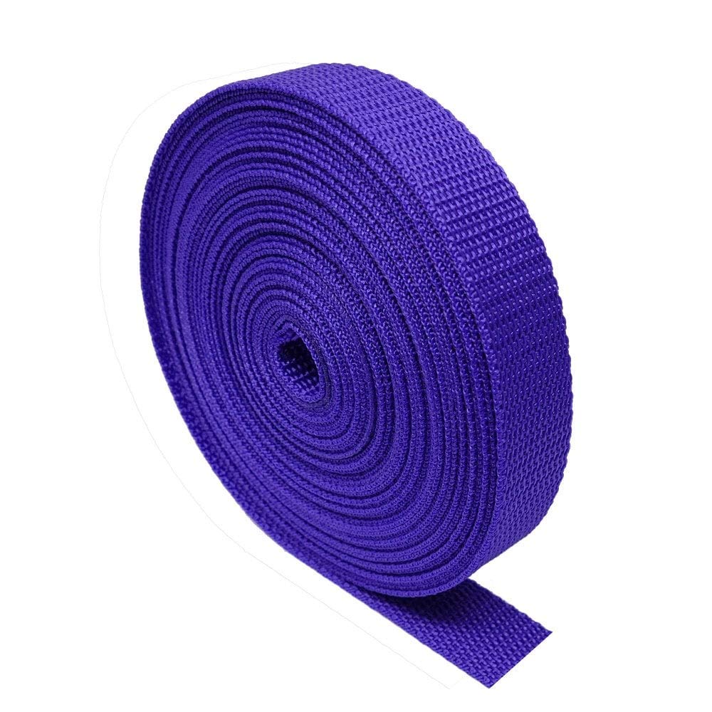 Heavy Duty Webbing Strap Tape - 5 metres - Rucksack/Backpacks, Luggage/Cargo Strapping, Belts (Purple, 25mm)