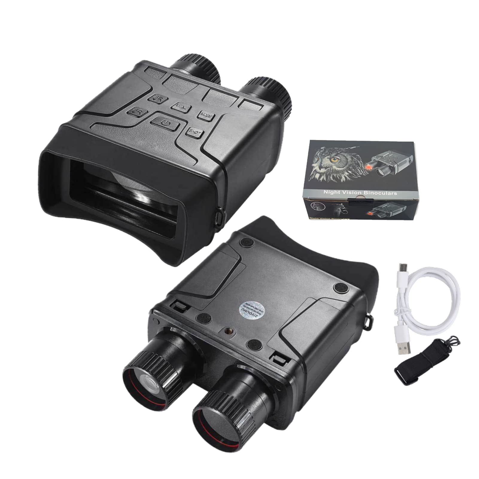 Night Vision Binoculars, Infrared Digital Night Vision Goggles Binoculars, 2.4" Screen, 250m‑300m/820ft‑984ft in 100% Darkness, for Night Hunting, Surveillance