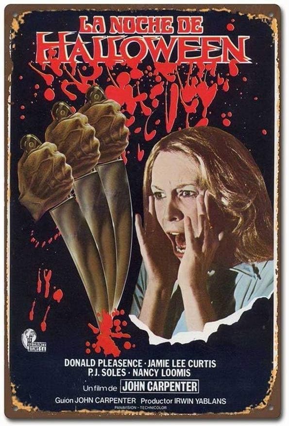 Amazon Com Uptell Halloween 1978 Horror Film Movie Poster Vintage Retro Tin Sign Metal Decor Metal Sign Home Kitchen