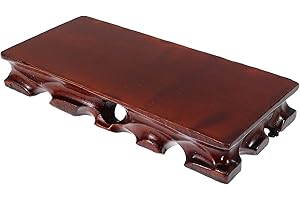 Operitacx Rectangular Wood Pedestal Stand 20X9X2.7Cm for Teapot Display and Decorative Items