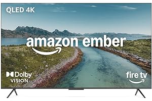 �鶹�� Ember 55" QLED Series with Fire TV (newest model), 4K Ultra HD smart TV, HDR10+, Dolby Vision, Dolby Audio, quad-core 
