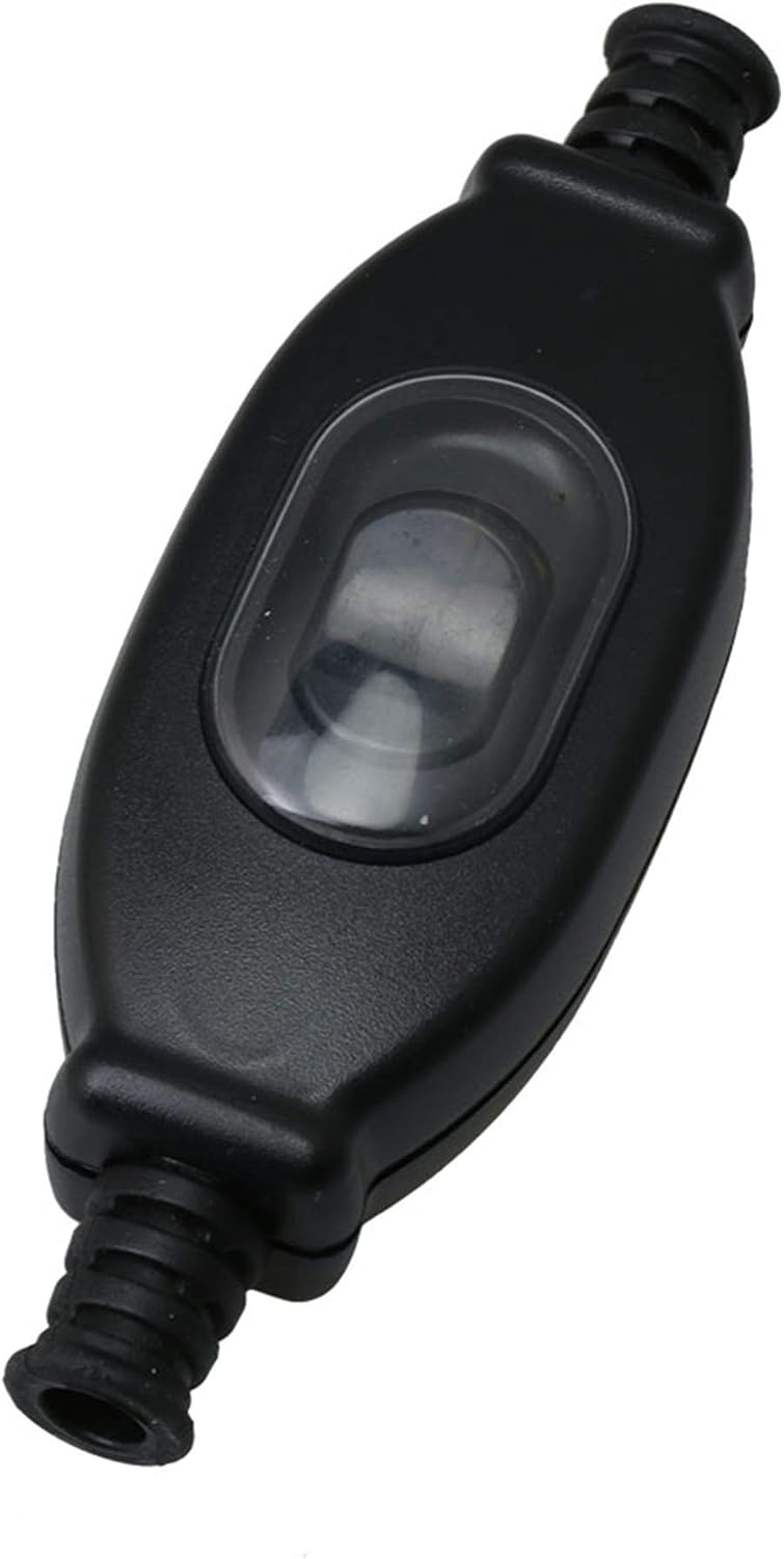 BQLZR Inline Cord Switch 204 Black Plastic In-line ON/Off Rocker Switch Junction Box Intermediate Switch Table Desk Bed Light Lamp Cord 3A 750W/250V Push Button Inline Rocker Switch - Image 3