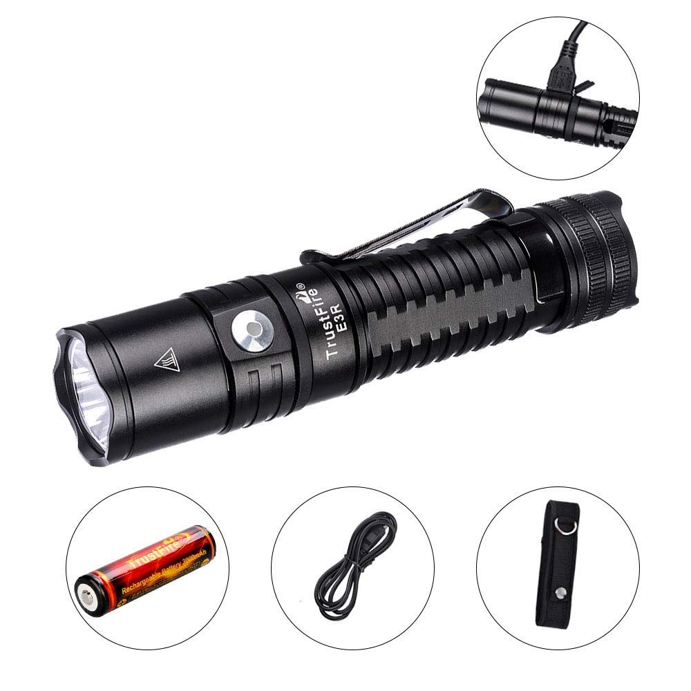 18650 Flashlight for Cycling Biking Camping Hiking Battery Not Included
