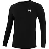 Moozava Boys Compression Shirt Long Sleeve Quick Dry Youth Undershirt Football Baseball Kids Athletic Soccer Base Layer Tops