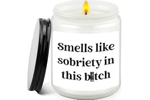 Sobriety Gift Candle - Funny Sobriety Gifts for Women, Men, 1 Year 2 Year Sober Anniversary, Recovery Celebration, Proud of Y