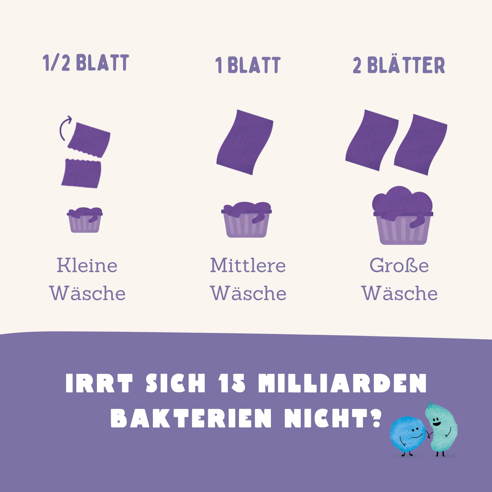 YOKUU Probiotische Reisewaschmittel Blätter | 64 Ladungen | Lavendel | Ökologische Waschblätter Schwarze & Weiße Wäsche | Ultra-Konzentriert, Vordosiert & Wasserlöslich 6