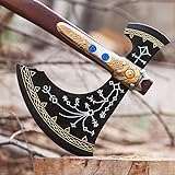 WAZIR Crafts 35" Handmade Kratos Viking Axe, God of