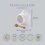 WM Bartleet & Sons 1750 Small Porcelain Salt Pot with Wooden Spoon 9cm view 6