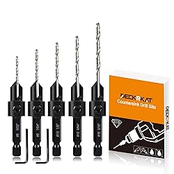 5-pc Woodworking Countersink Counterbore Drill Bit