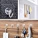 Transparent Adhesive Hooks 44 lb/ 20 kg(Max), Waterproof and Oilproof Reusable Seamless Hooks, Heavy Duty Wall Hook for Kitchen Bathroom Office-20Pack