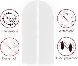 Pwsap 12 Pack Breathable Clothes Covers with Zip White EVA Garment Bags view 4