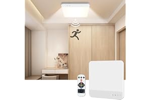 TOOWELL Rechargeable Closet Lights Motion Sensored - Magnetic Battery Operated Ceiling Lights with Remote, Wireless Sensor Ceiling Light Indoor for Shower Bathroom Pantry Stairs Hallway
