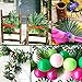 ElaDeco 36 Pcs Artificial Tropical Palm Leaves with Stems Luau Party Decoration Faux Palm Leaves Safari Leaves for Hawaiian Luau Party Jungle Beach Birthday Theme Decorations