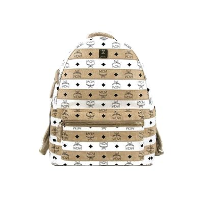 MCM Womens WhiteBeige Coated Canvas Stripe Medium Cyprus | Ubuy display picture 1