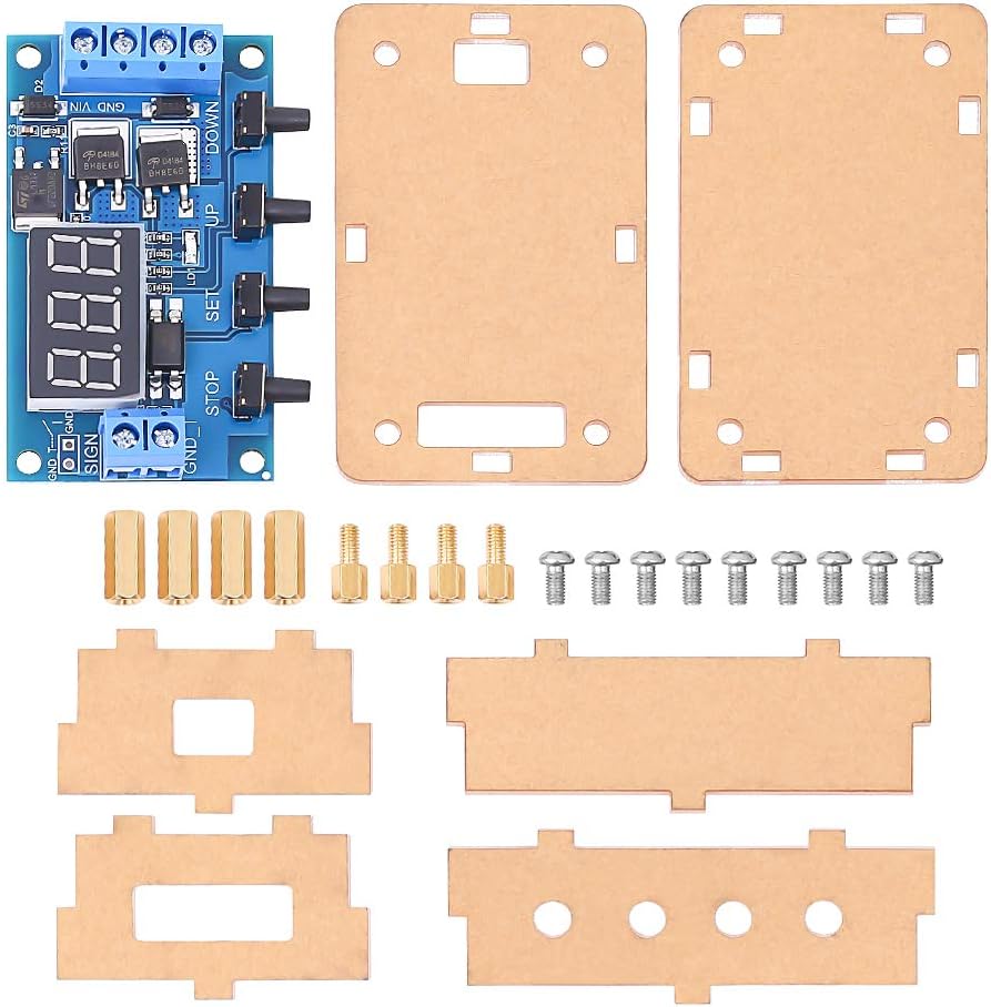 PEMENOL DC 5-36V Timer Relay LED Digital Triggering Cycle Time Delay Relay Module Dual MOS Control Timing Delay Relay Module with Protective Case - Image 5