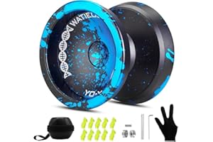 WATIEOBOO YoYo Professional Responsive Yo yo Bearing for Kids Beginner Unresponsive Yoyo Bearing for Fingerspin Yoyos Tricks with Yoyo Accessories -Black and Red
