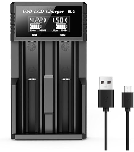 2400 lumens rechargeable 18650 led flashlight charger Amazon.com: 18650 Charger, 2 Bay Smart Li-ion Battery Charger for 3.7V  Rechargeable Lithium 26650, 18500, 17335, Ni-MH Ni-Cd A AA AAA IMR Batteries  USB Charger, Flashlight Torch headlamp Universal LCD Charger :