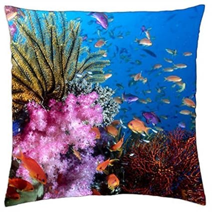 Amazon Com Coral Reef Throw Pillow Cover Case 16 Home Kitchen