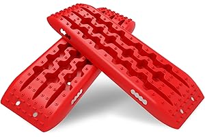 STEGODON Traction Boards Off-Road Recovery Boards Tire Ladder 4WD Traction Mats for Truck,Mud,Snow,Sand(Red-Slim)