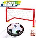 Betheaces Kids Toys, Soccer Goal Set Hover Football with 2 Gates,Toy for Boys/Girls Age of 2, 3, 4,5,6,7,8-16 Year Old, Children Gifts Sports Air Ball Indoor Outdoor Game with LED Lights