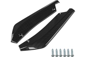 USTOPF1T 2Pcs Rear Bumper Lip Diffuser Splitter Guard, Universal Rear Side Skirt Spoiler, Car Side Fender Skirt with Bolt (Carbon Fiber)