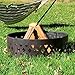 Sunnydaze Crossweave 36-Inch Round Heavy-Duty Steel Fire Ring with Fire Poker