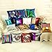 URSKYTOUS Reversible Sequin Pillow Case Decorative Mermaid Pillow Cover Color Changing Cushion Throw Pillowcase 16” x 16”,Rainbow and Silver