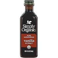 Simply Organic Pure Vanilla Extract, Certified Organic, 4 Ounce Glass Bottle