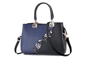 ELDA Purses and Handbags for Women Embroidery Top Handle Satchel Fashion Ladies Shoulder Bag Tote Purse Messenger Bags