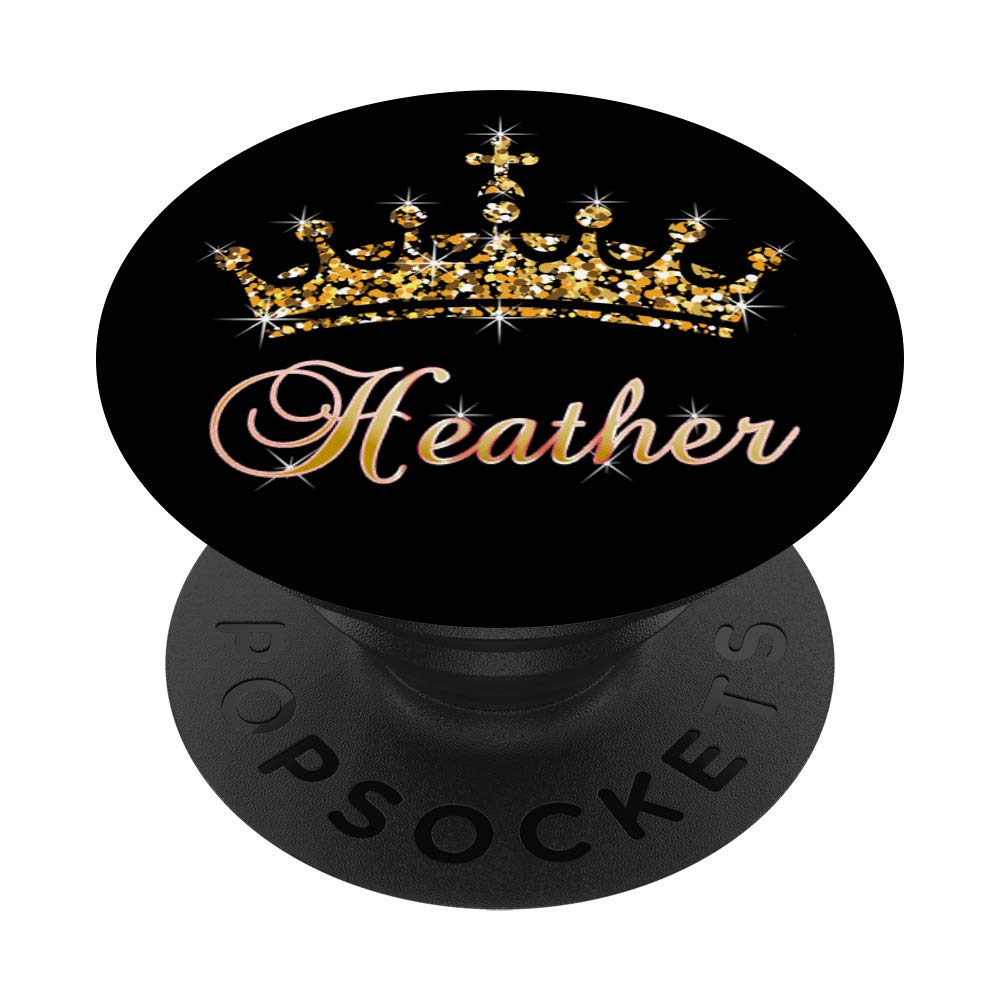 Heather Name with Tiara Crown Queen Princess - Heather PopSockets Grip and Stand for Phones and Tablets