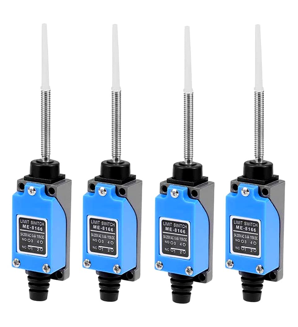 GUUZI 4pcs ME-8166 Flexible Coil Spring Momentary Limit Switch 1NC+1NO 0~250V/5A