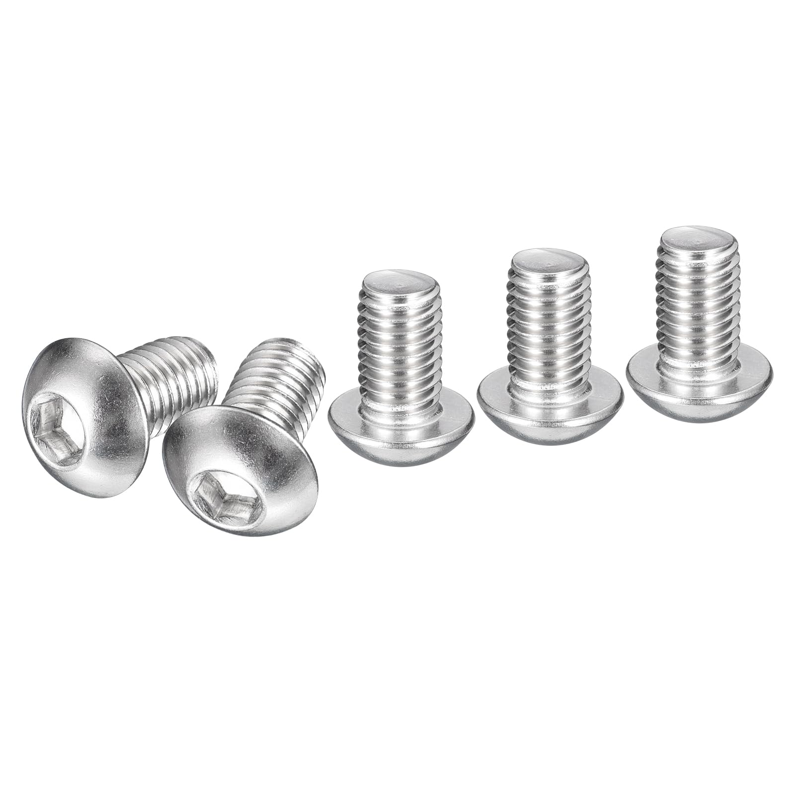 DTGN M10-1.5x16mm Button Head Socket Cap Screws - 15Pack - Good for Machine - 304 Stainless Steel 18/8 - Hex Drive Full Thread Fasteners — image 1