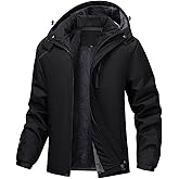 ceauros Men's Waterproof Ski Snow Jacket Warm Winter Mountain Rain Jacket Windbreaker Hooded Snowboarding Coat