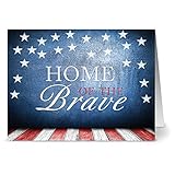 Home of the Brave - 36 Patriotic Note Cards - Blank Cards - Red Envelopes Included
