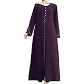 istanbul styles Women's Abaya Long Sleeve Open Quarry Floor Length Zipper Floor Length Turkish Islamic Fashion