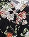 SeSe Code V-Neck Tunic Shirts For Women, Ladies' Soft Long Sleeve Classy and Chic Floral Flowy Blouses Flared Hem Casual Tunic Tops L Black-2