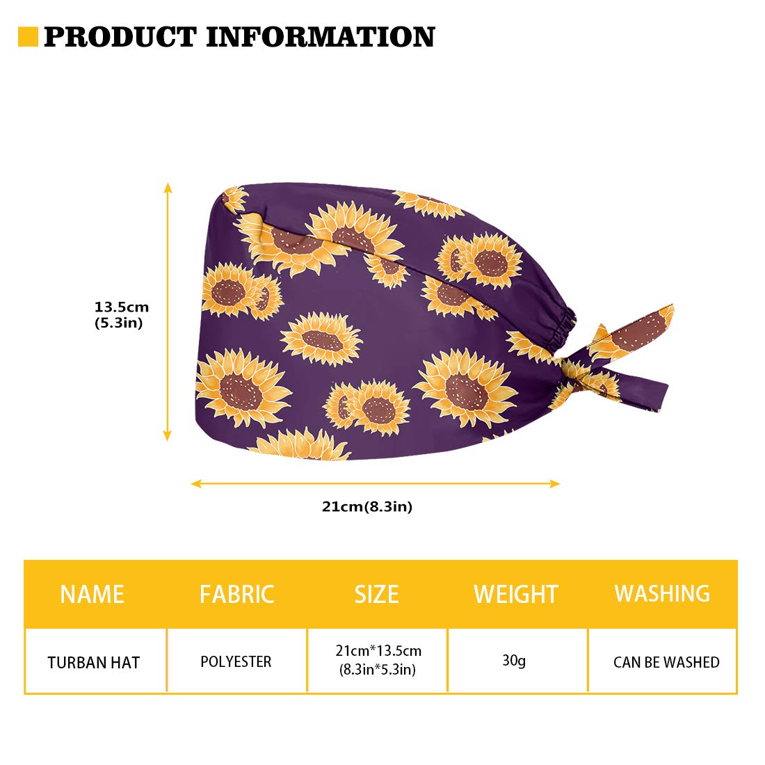 Woisttop Leopard Print Scrub Caps Adjustable Bouffant Turban Hat Unisex Hair Cover Caps with Sweatband - Image 3