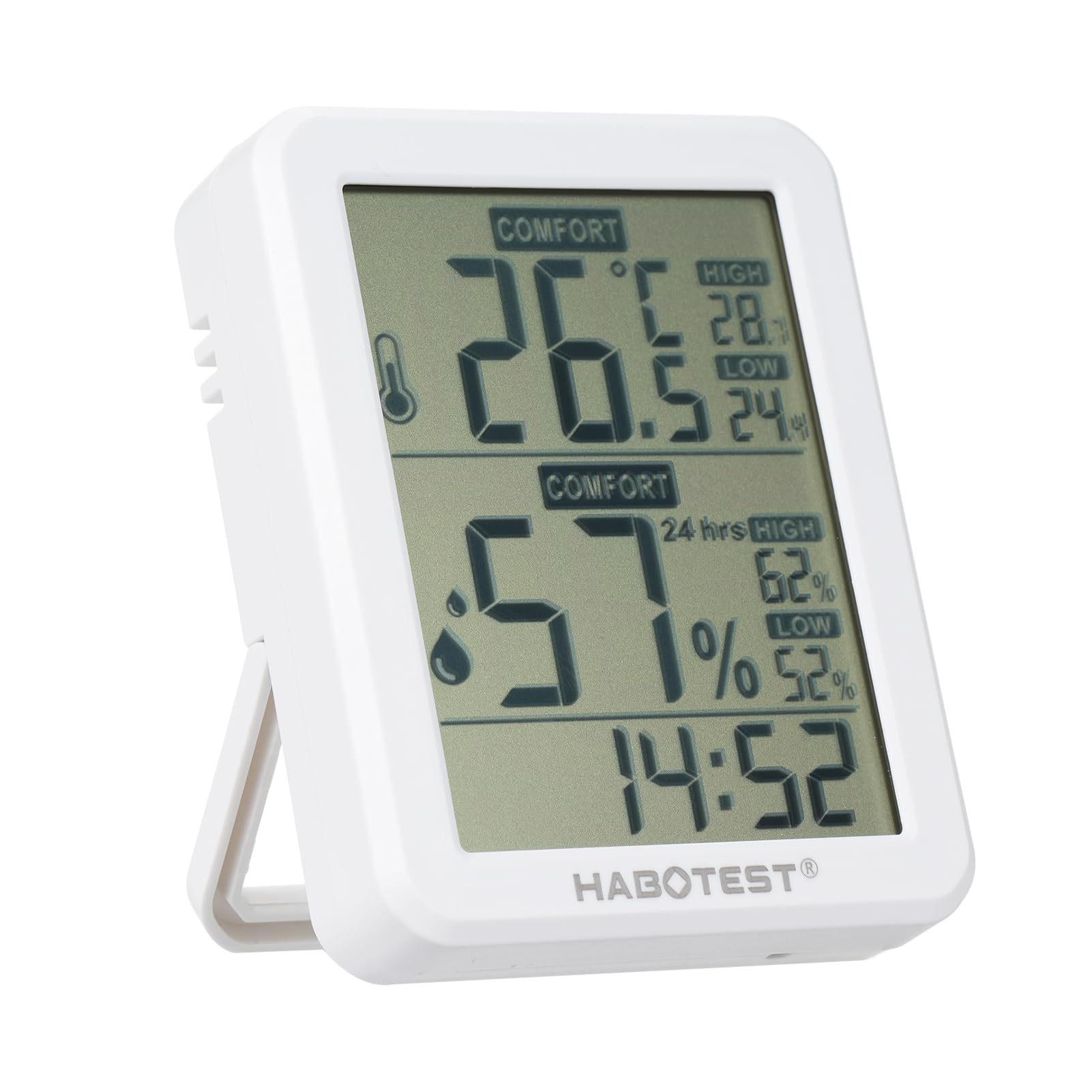 KKnoon Mini Digital Hygrometer and Thermometer Indoor Humidity Meter Room Temperature Sensor with Stand and Hole Temperature and Humidity Monitor Gauge for Home Greenhouse Garden Cellar