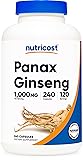 Nutricost Panax Ginseng 1000mg, 240 Capsules - Non