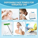 HOMEXCEL Face Towels Disposable Makeup Remover Wipes 50 Count 20x20 cm view 5