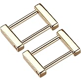 uxcell Rectangle Screw Ring Buckle, Rectangle Screw in Buckles Strap Connector Bags Loop for Purses Making