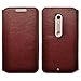 Droid Maxx 2 Case, Customerfirst Droid Maxx 2 Wallet Case, Luxury PU Leather Case Flip Cover Built-in Card Slots & Stand for Motorola Moto Droid Maxx 2- with 1 Emoji Key Chain (Leather Brown)