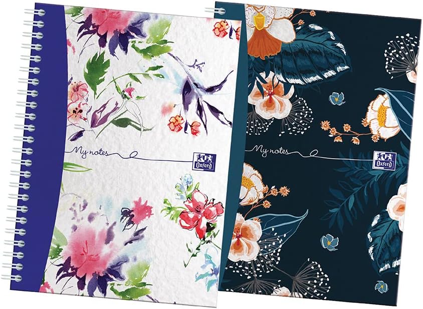 Oxford Botanics Twin Pack A5 Hard Cover Wirebound Notebook 140 Pages
