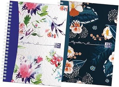 Oxford Botanics Twin Pack A5 Hard Cover Wirebound Notebook 140 Pages
