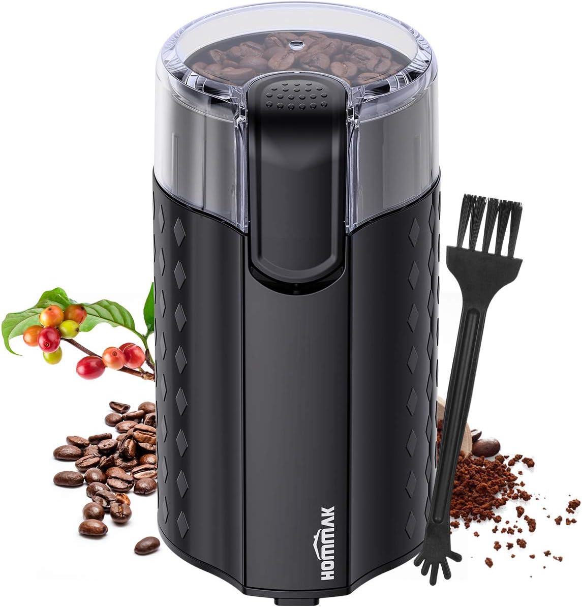 Hommak Coffee Grinder Electric, Coffee Bean Grinder Electric Mill Spice Grinder, 200W Powerful