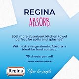 Regina Absorb Kitchen Towels 8 Rolls Pack 2-Ply 75 Sheets Per Roll view 2