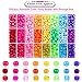 Pony Beads, Shynek 24 Colors Plastic Pony Beads Friendship Bracelet Beads for Jewelry Bracelets Making and Hair Braids, Assorted Rainbow Colors
