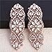FANGZHIDI 2pieces Crystal Applique Small Size with Rose Gold Rhinestones for Wedding Dress Decoration or Headpieces Garters