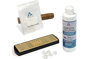 Aunlix Cigar Humidifier & Humidor Solution Set, for Cigars Humidor, CigarBox, DIY Humidification System (fit 1-80 Cigare) Large Humidore Humidifiers, Humidifier Crystals, Cuba Cigar Accessories